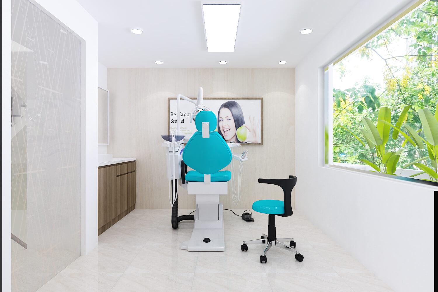 Không gian khu vực điều trị một ghế