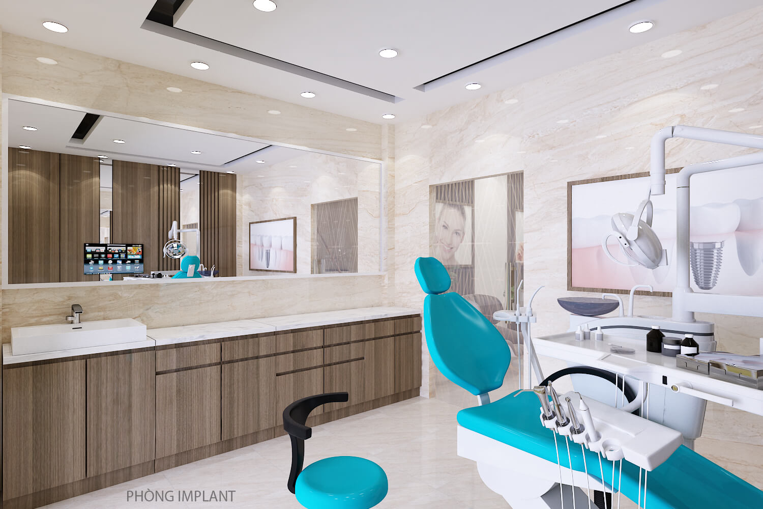 Cận cảnh chi tiết không gian khu vực điều trị