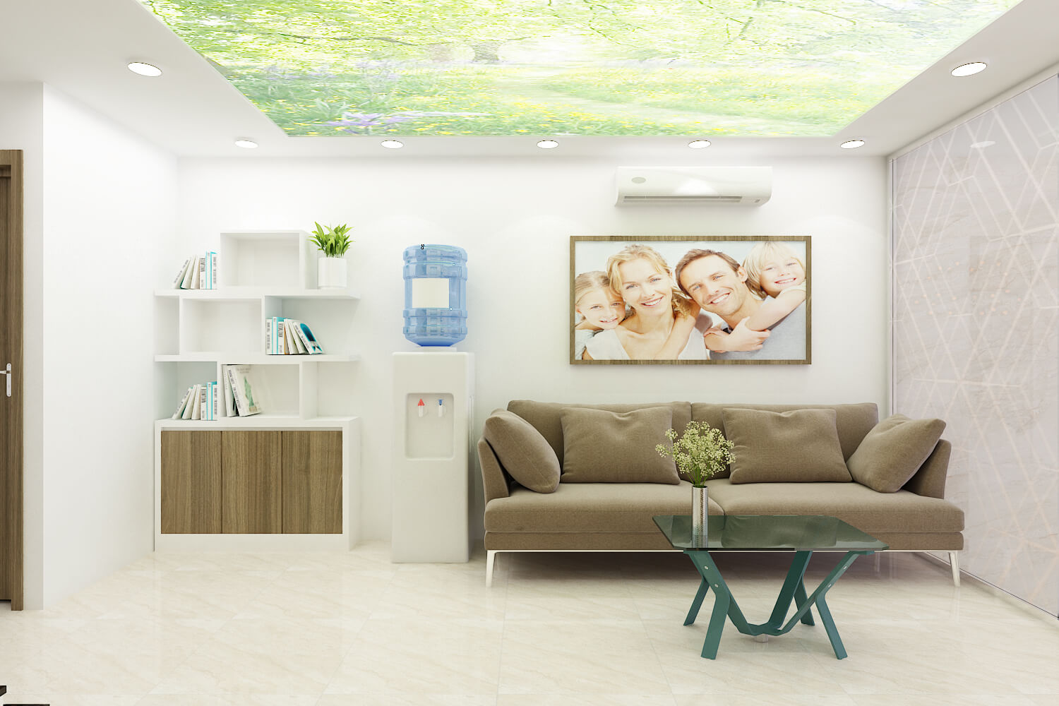 Không gian khu vực sảnh chờ trên tầng 3 nha khoa Nhân Mỹ