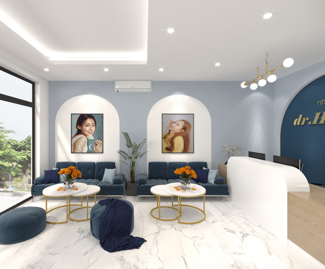 Không gian khu vực sảnh chờ rộng rãi