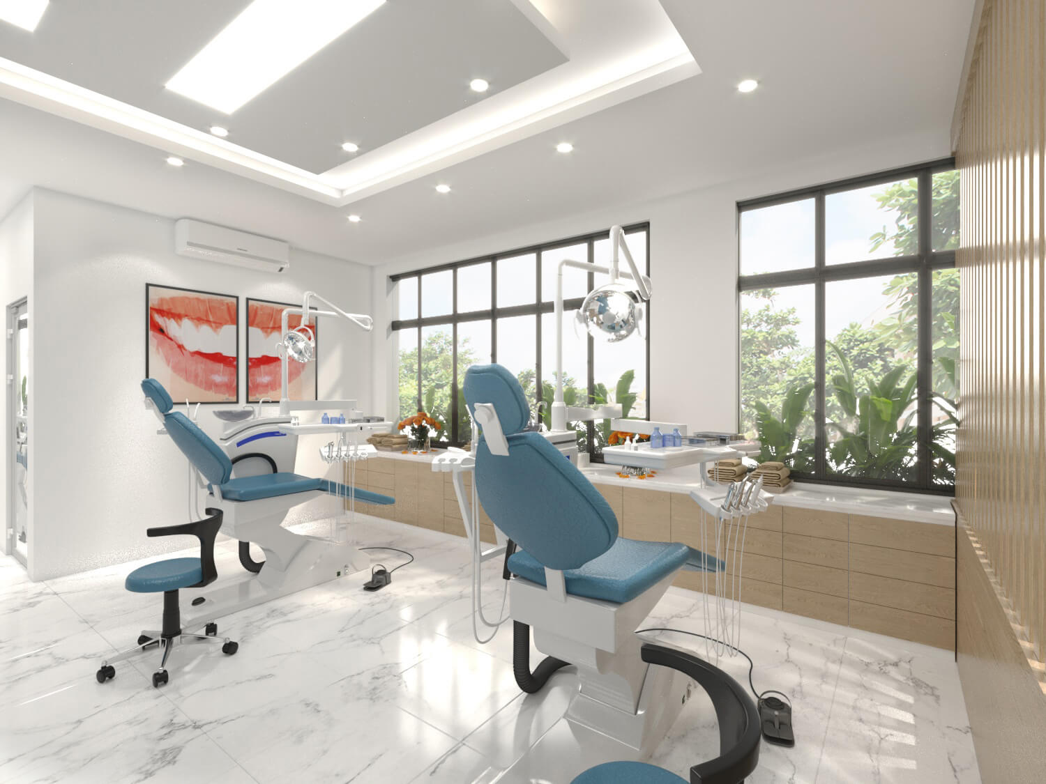 Thiết kế thi công phòng khám nha khoa Trần Hạnh – Hưng Yên