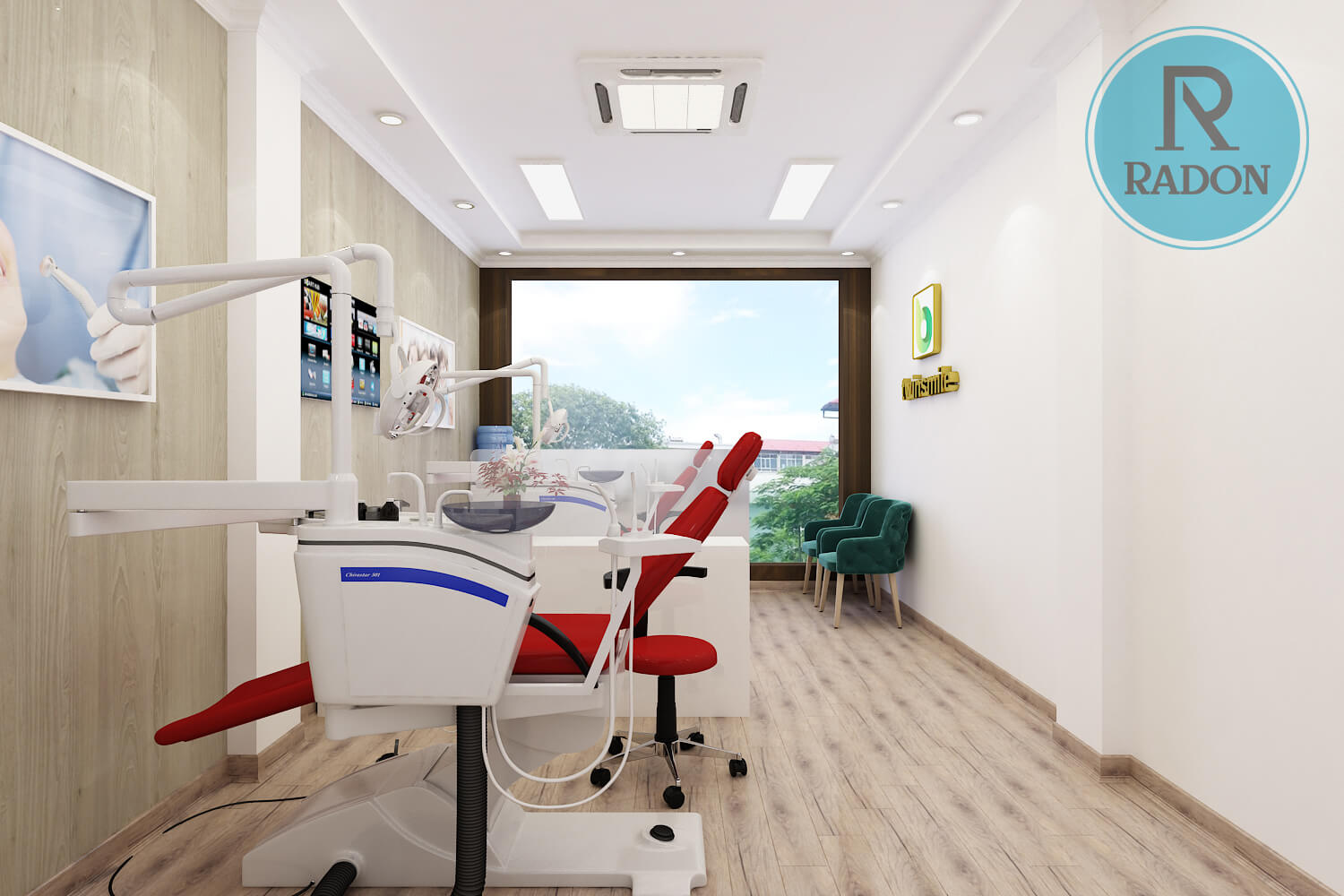 Không gian khu vực điều trị hai ghế