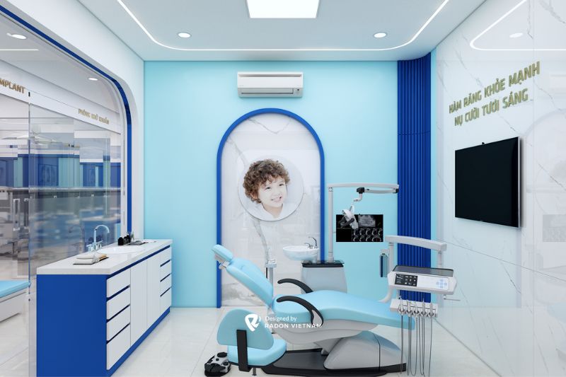 Không gian điều trị gọn gàng, tinh tế