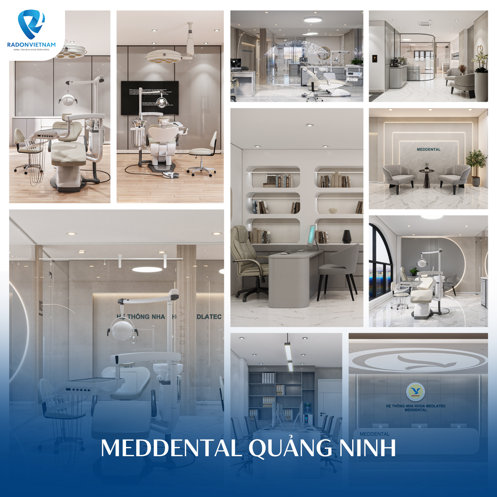 Thiết kế nội thất nha khoa chi nhánh MedDental Quảng Ninh