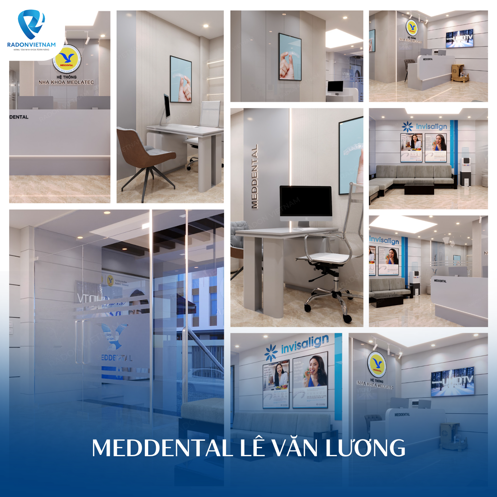 Thiết kế nội thất nha khoa chi nhánh MedDental Lê Văn Lương