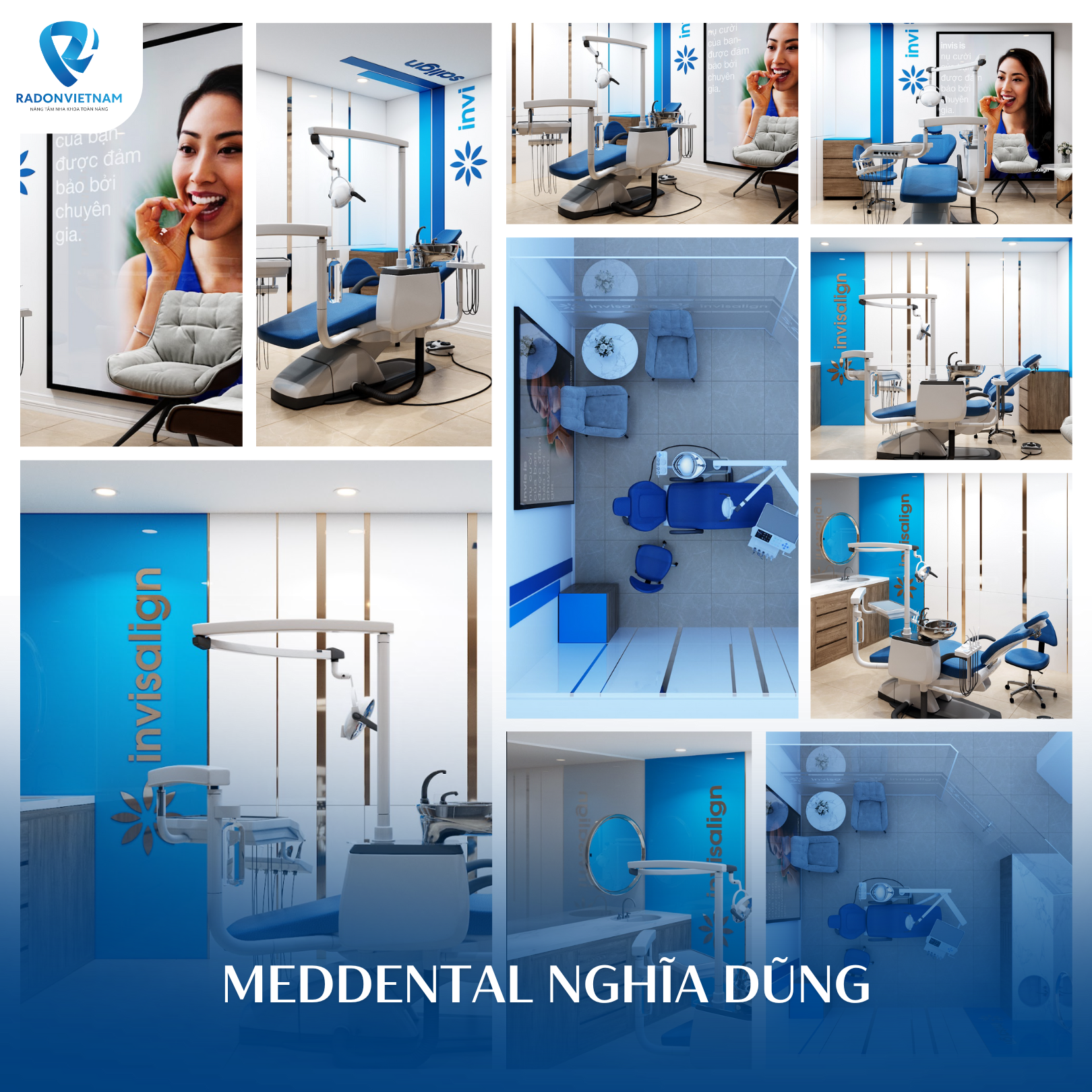 Thiết kế nội thất nha khoa chi nhánh MedDental Nghĩa Dũng