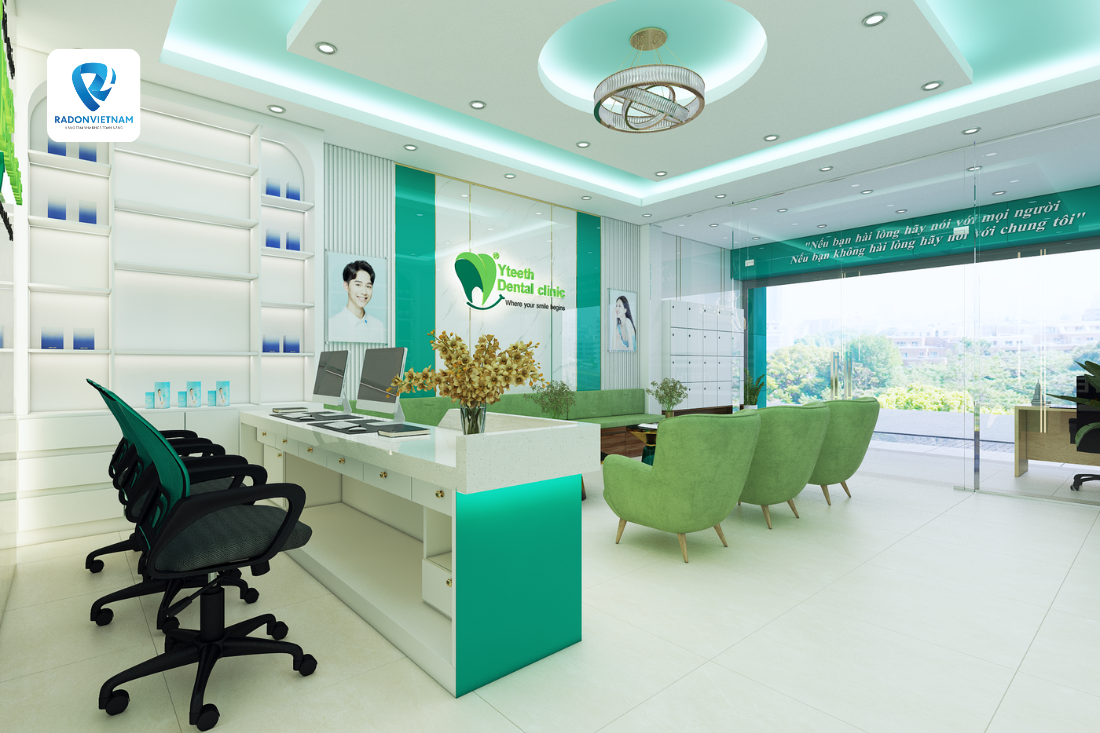 Thiết kế khu vực chiếu ánh sáng tự nhiên để tăng sự thư giãn khi đến khám răng