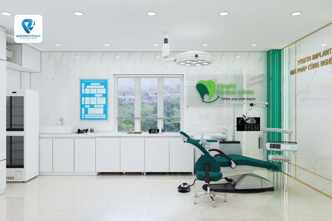 Thiết kế nha khoa khu vực chiếu ánh sáng tự nhiên để tăng sự thư giãn khi đến khám răng