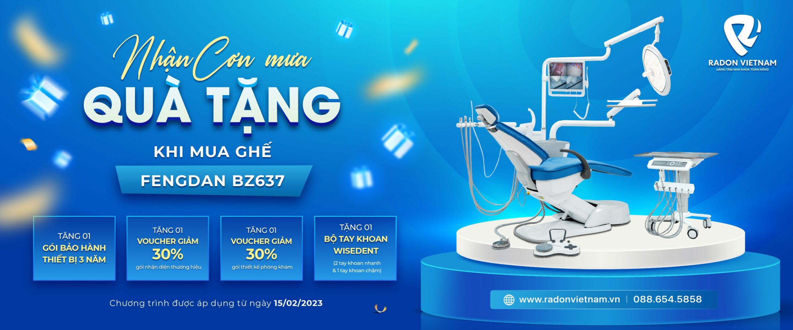 Quà tặng khi mua ghế nha khoa Fengdan BZ 367