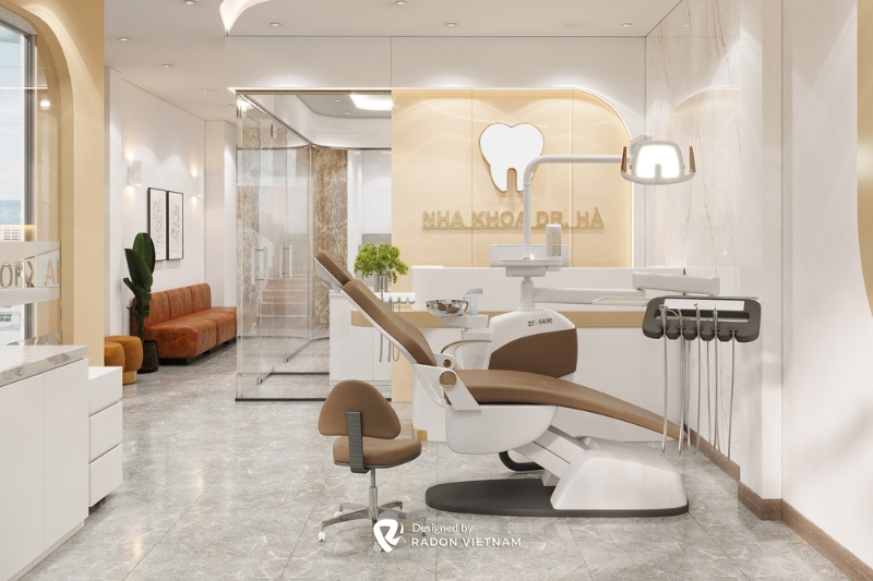 Nha khoa Dr Hà - Không gian ngọt lịm với tone màu nhẹ nhàng, lãng mạn